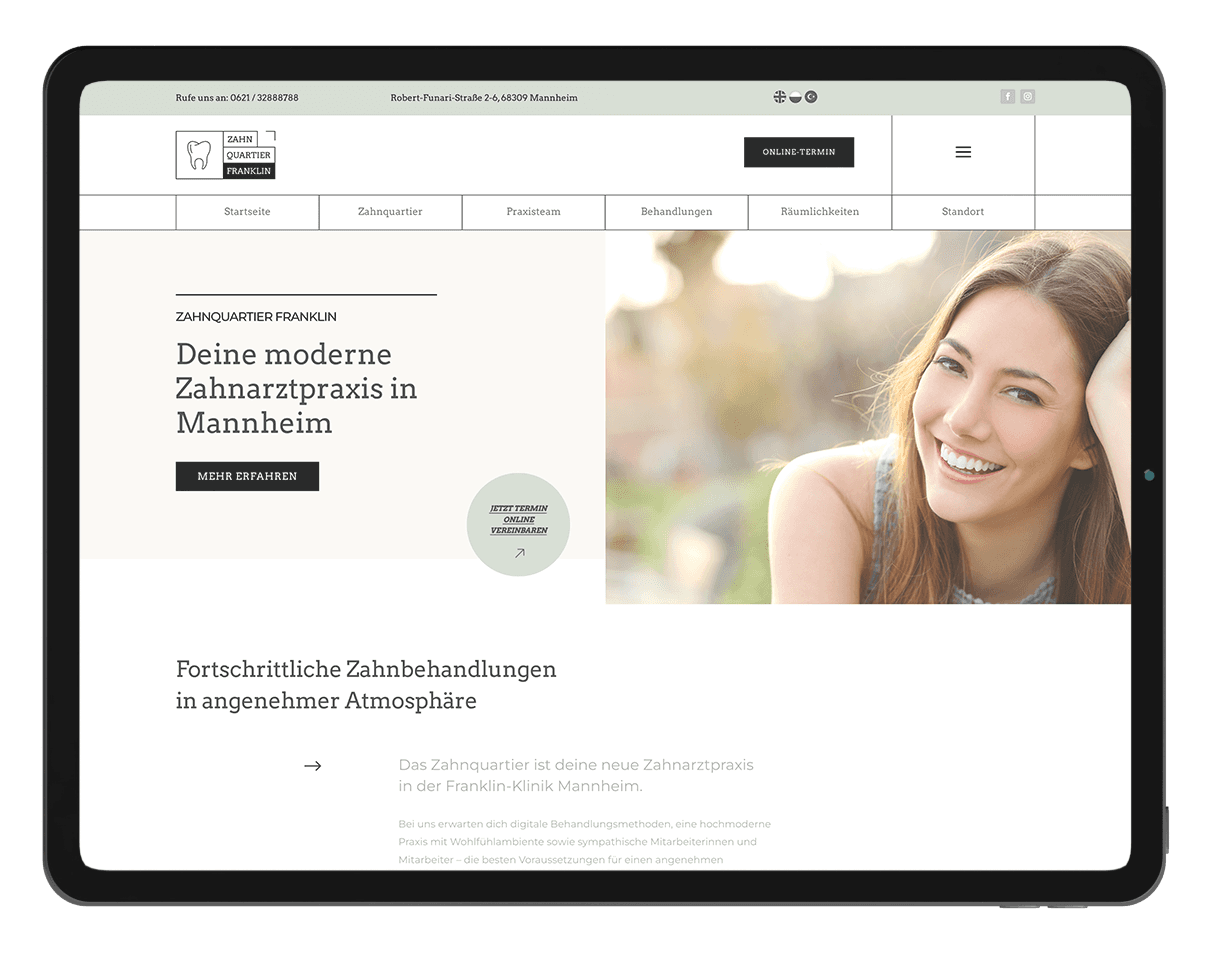 Praxiswebsite Dr. Baumgart & Dr. Podlesny