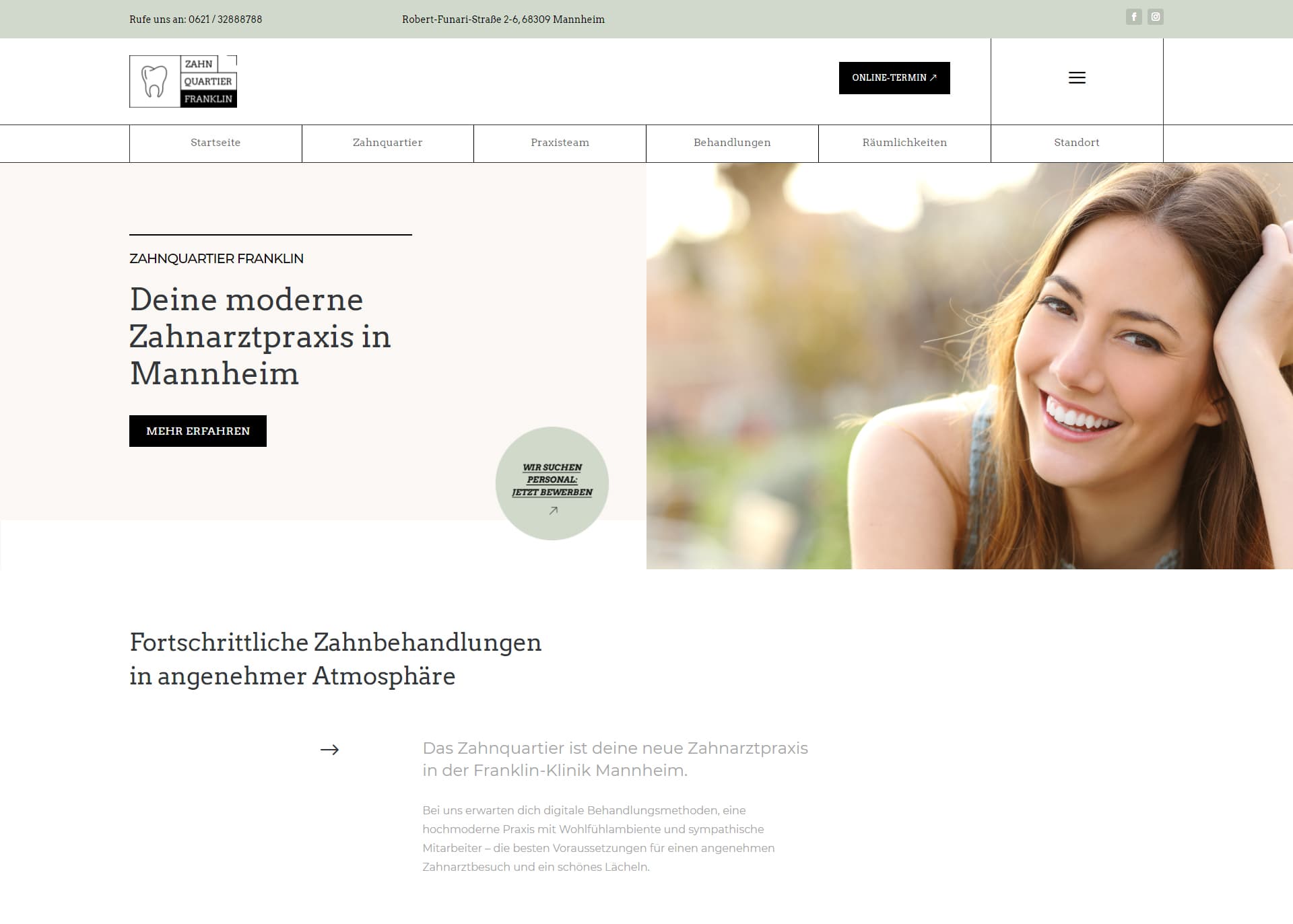 Marketing für Zahnquartier Franklin in Mannheim